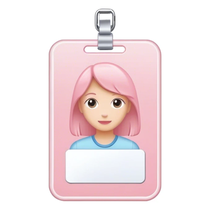 Pastel pink ID BADGE sticker