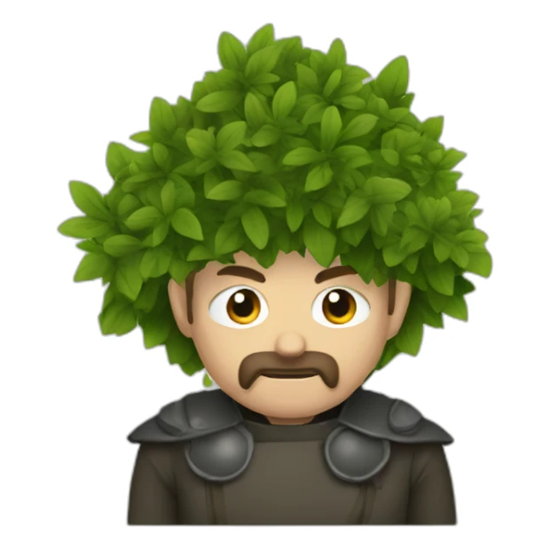 medieval evil spy hiding behind bush sticker