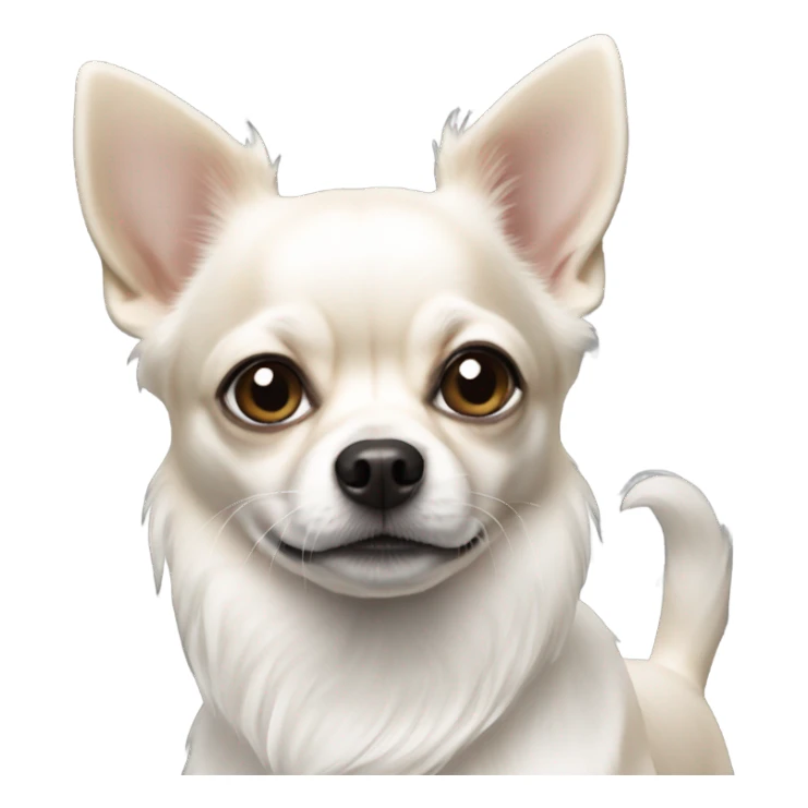 white realistic chihua sticker