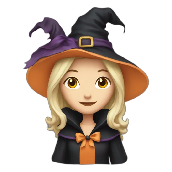 A pretty witch sticker