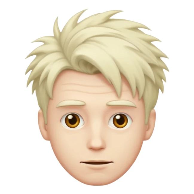 Man strange hair sticker