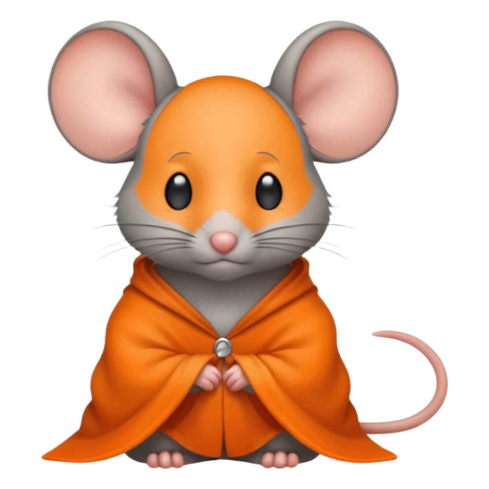 a mouse Prison wear orange cloth sticker