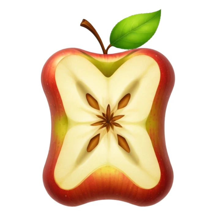 Apple core sticker