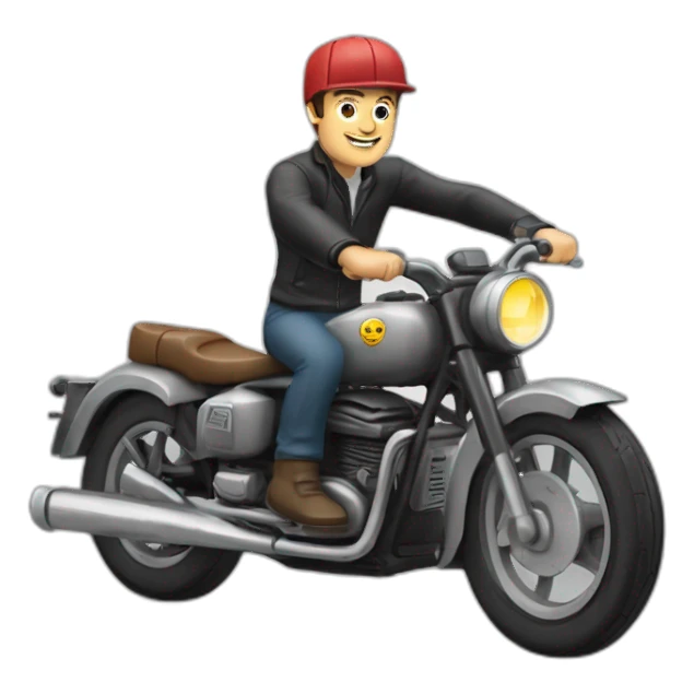 Pierre palmade sur une moto sticker
