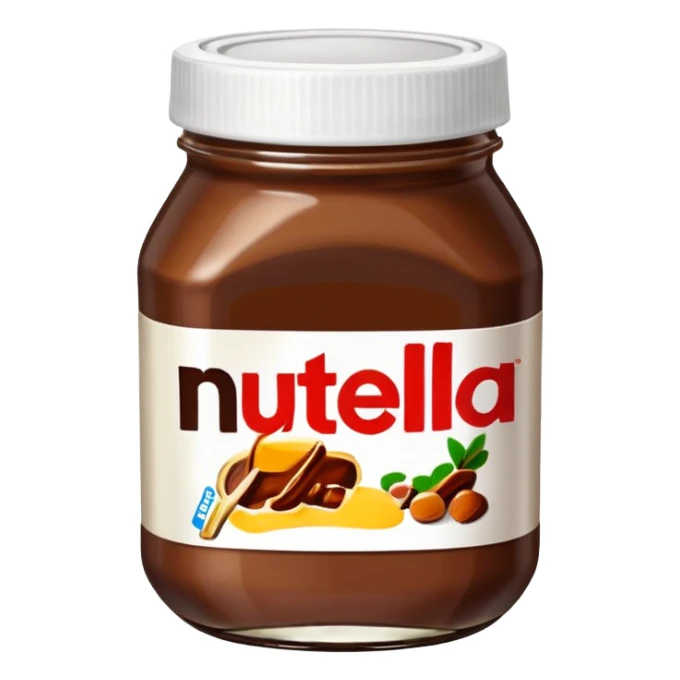 nutella jar emoji, simple and recognizable sticker