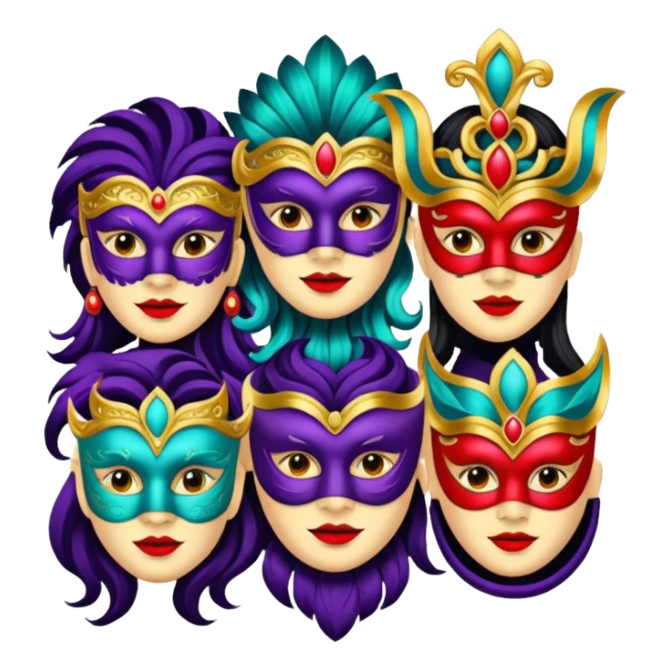Masquerade Characters sticker