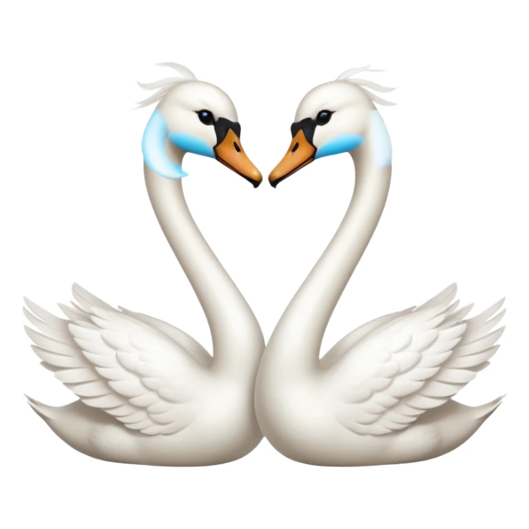 Couple swan emoji sticker