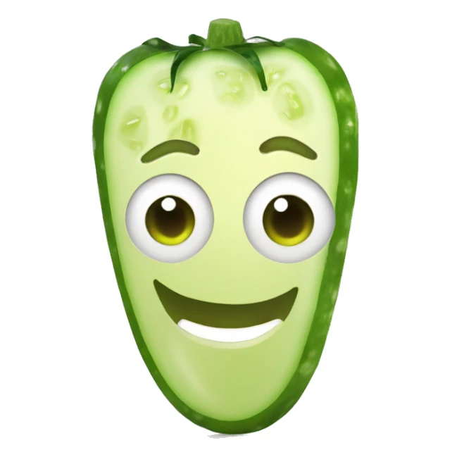 Smile face with cucumbers on eyes sticker