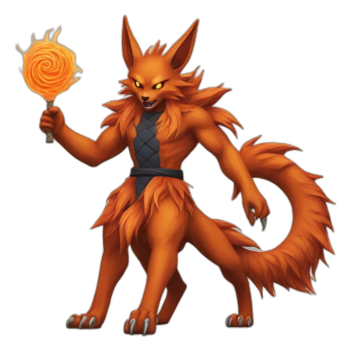 kurama with 9 tails sticker