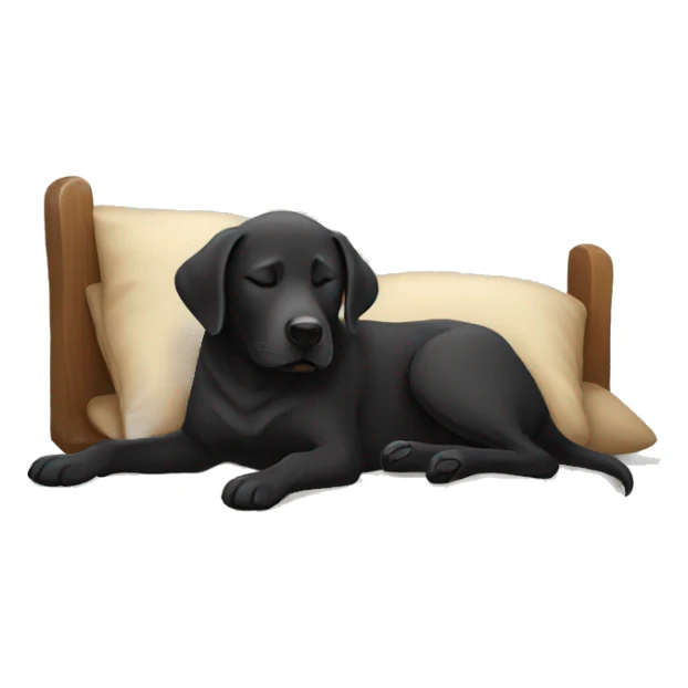 black lab sleeping sticker
