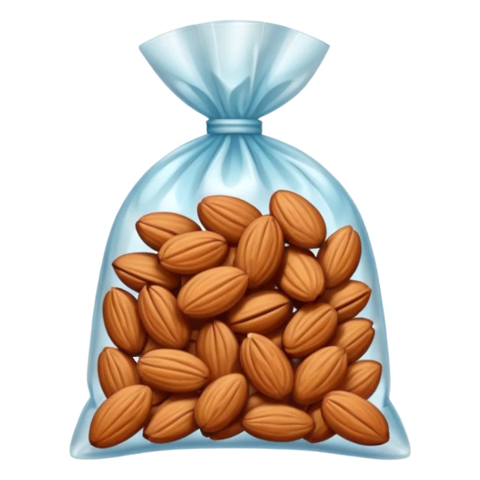 candied almonds in bag sticker