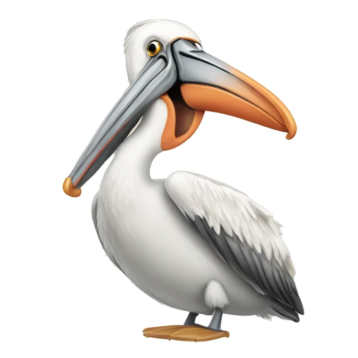 cartoon pelican  sticker