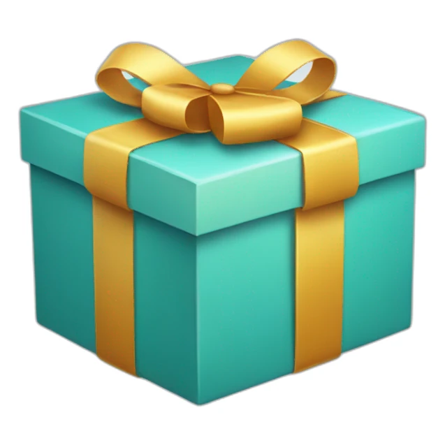 gift box with smile sticker