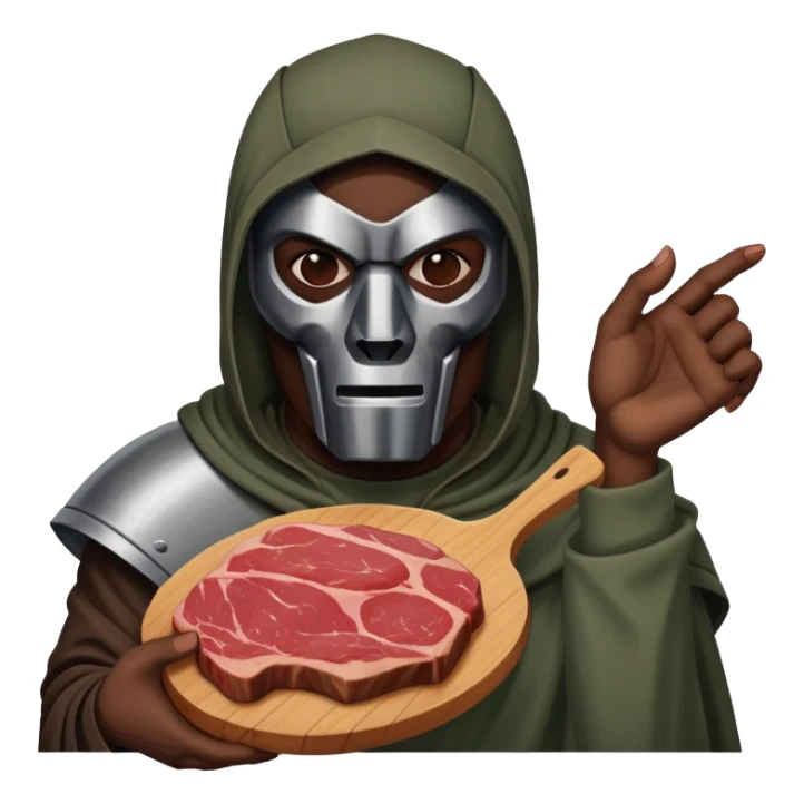 MF DOOM with meat  sticker