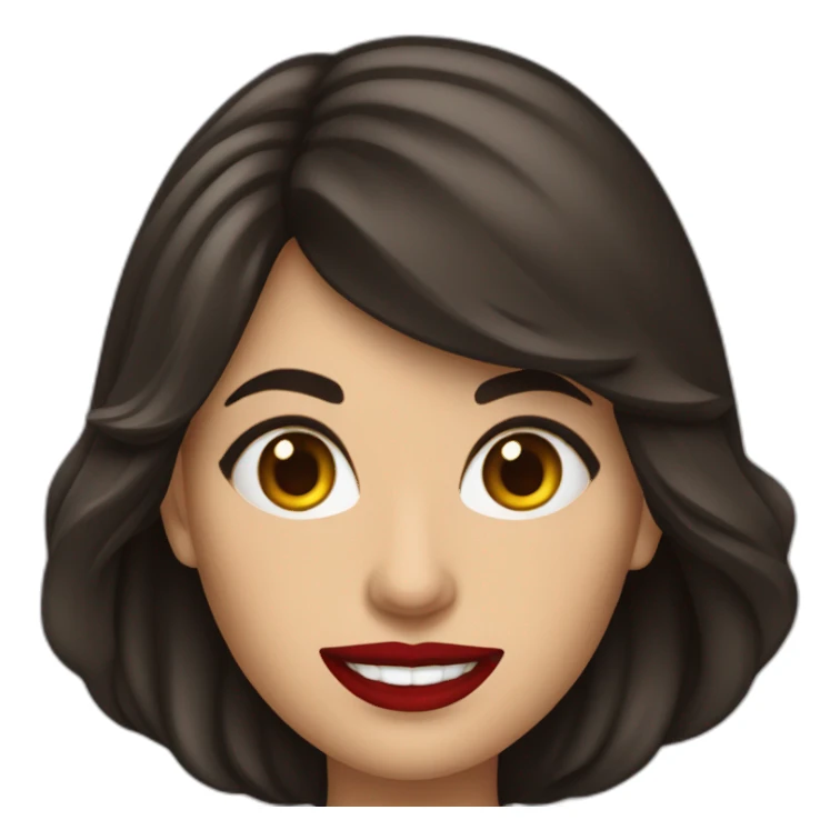 femme brune déguisée en dracula avec corps sticker