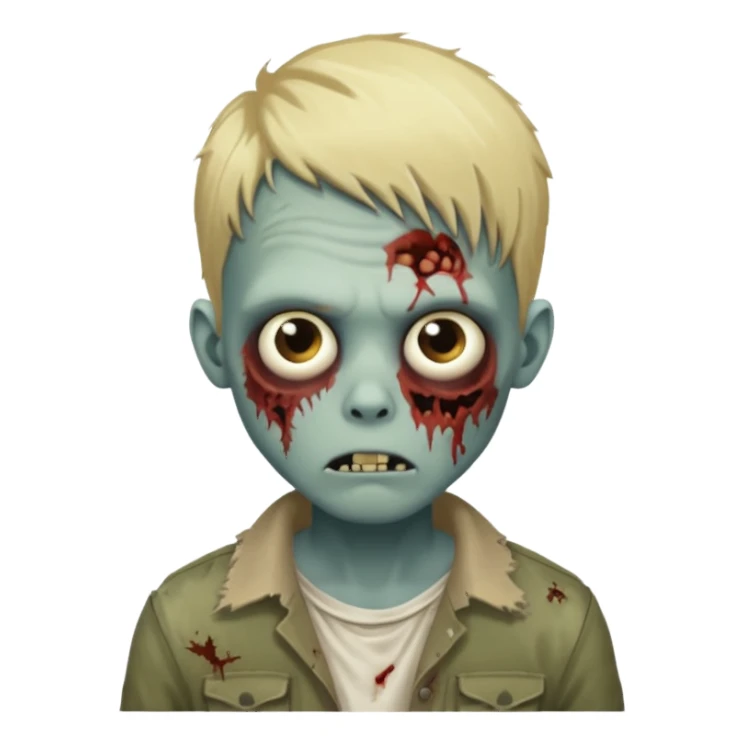 zombie boy with blonde hair sticker