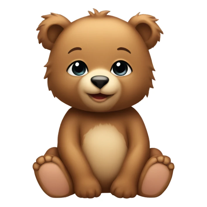 A cute baby bear sticker