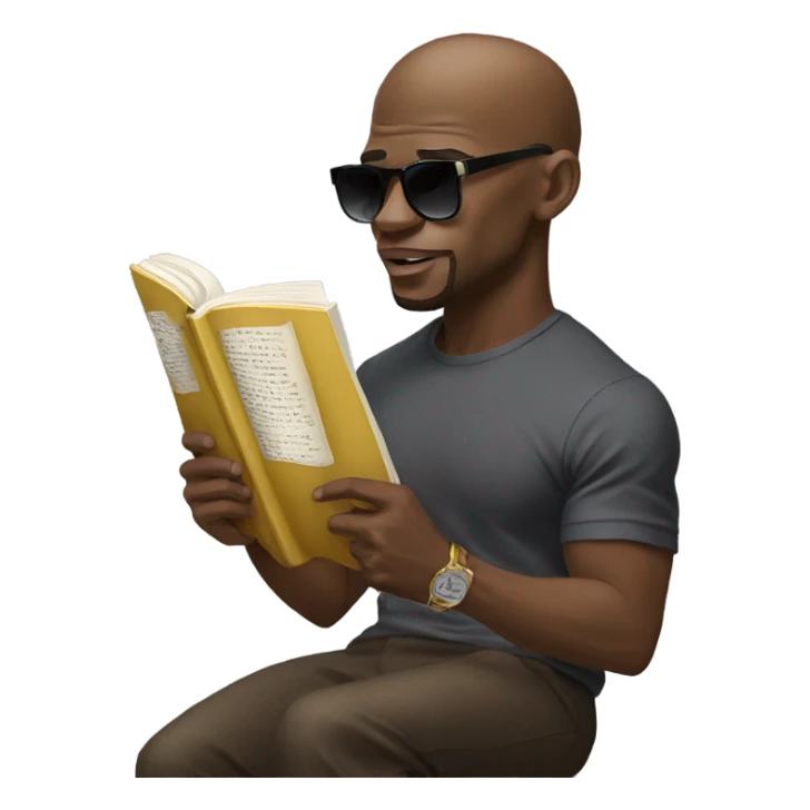 Floyd mayweather reading a book sticker