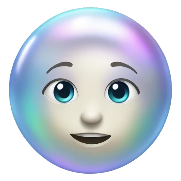 an iridescent pearl sticker