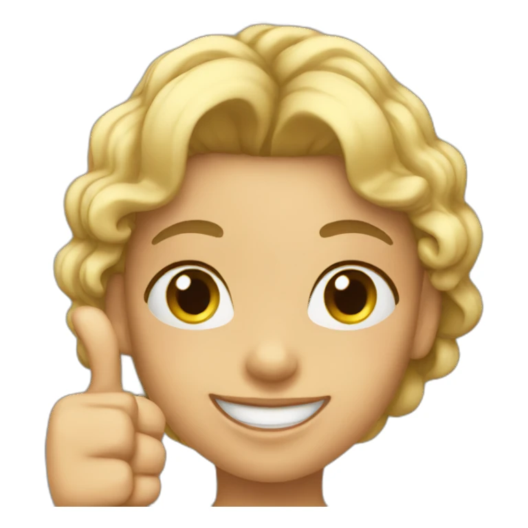 Girl with thumbs up  sticker