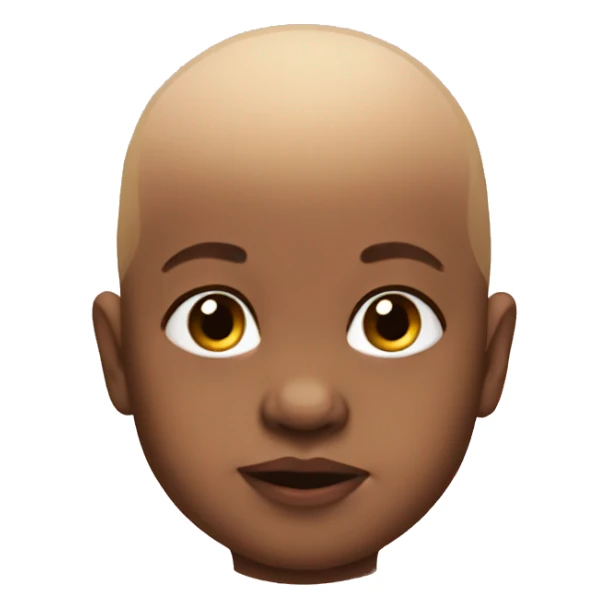 Bald baby sticker
