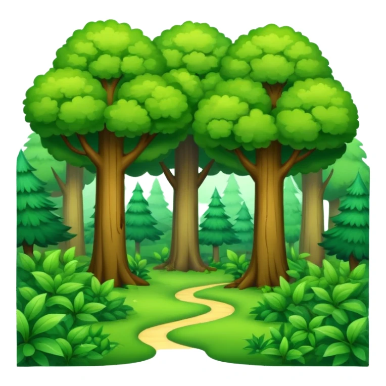 green forest with trees sticker
