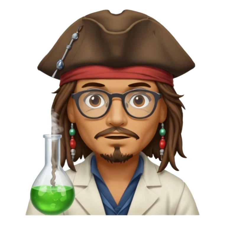 jack sparrow scientist sticker