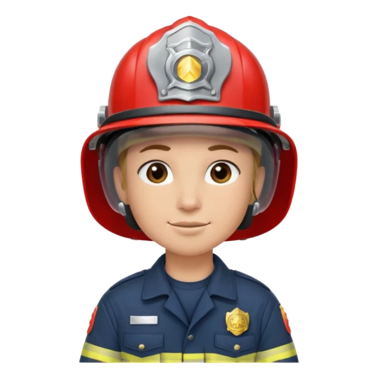 Fireman with earrings 
 sticker