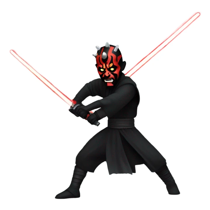 Darth Maul spinning his saber sticker