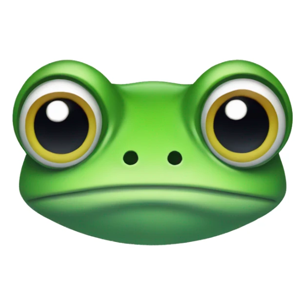 sad frog with big eyes sticker