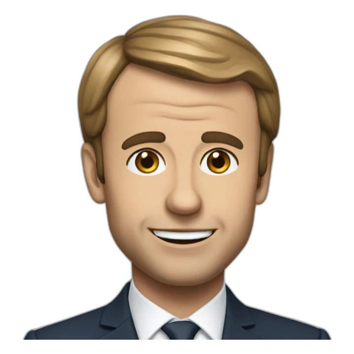 Macron qui tire la langue sticker
