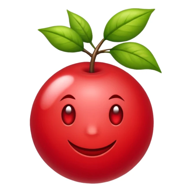 eine einzelne Kirsche, klar erkennbar, ohne Text sticker