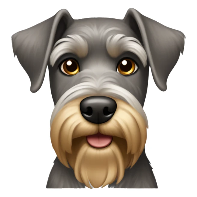 Brown, gold and gray Schnauzer sticker