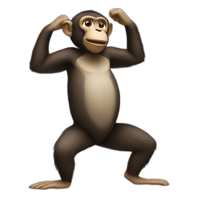 monkey twerking sticker