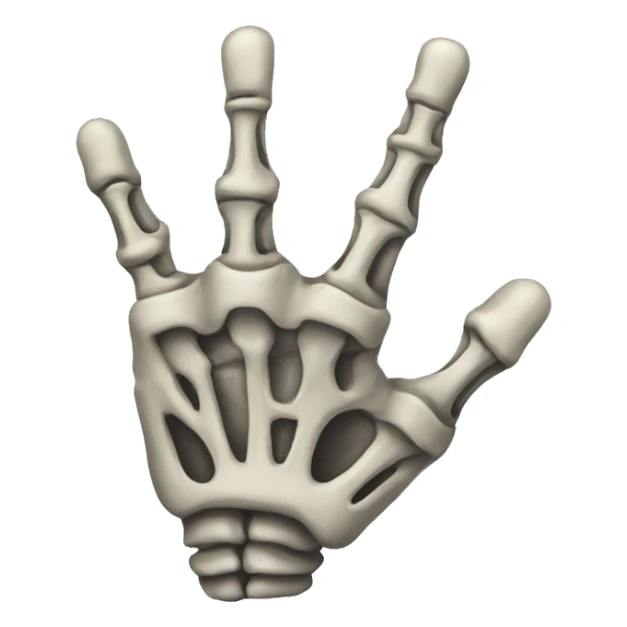 Skeleton hand rock sign sticker