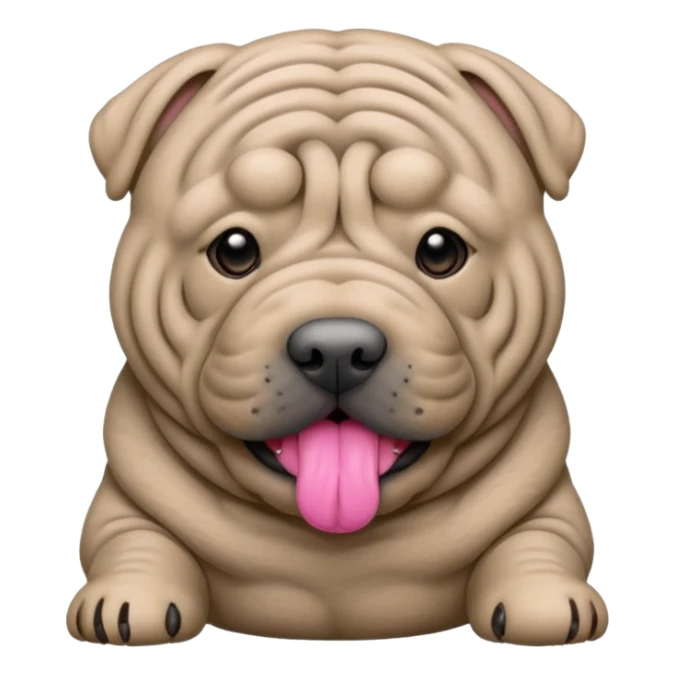 Grey Shar Pei sticker