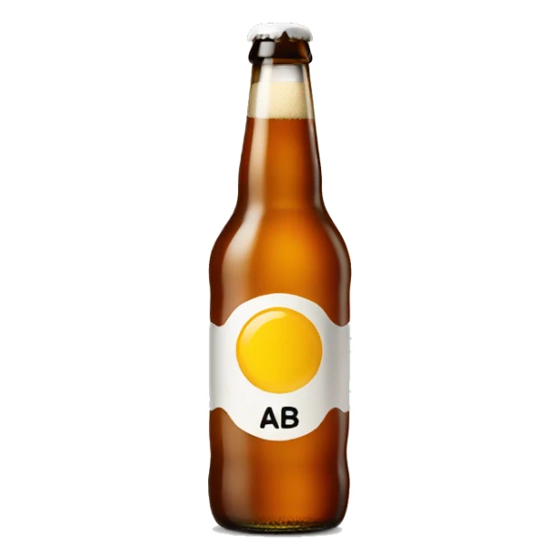Ab bottle of a beer sticker