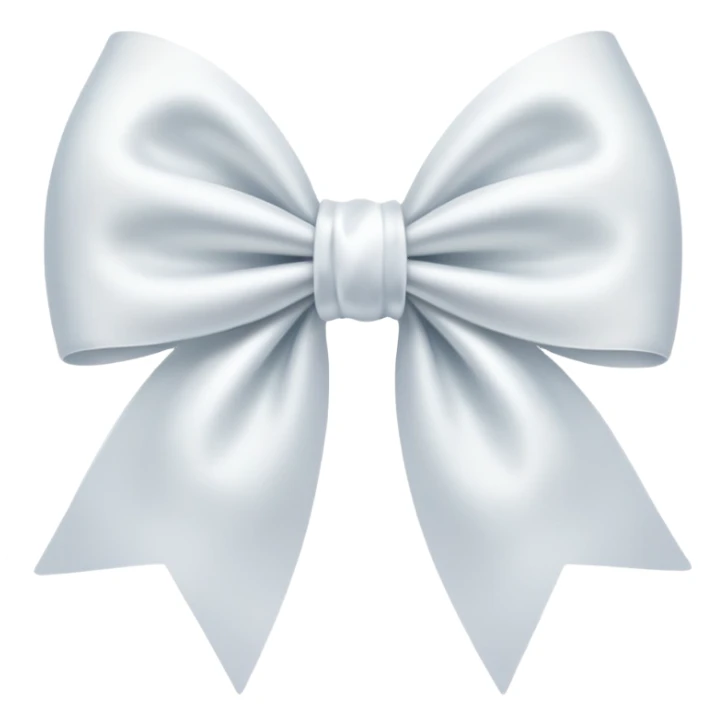 Blur white bow sticker