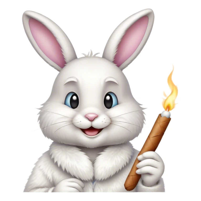 Easter bunny smoking weed sticker