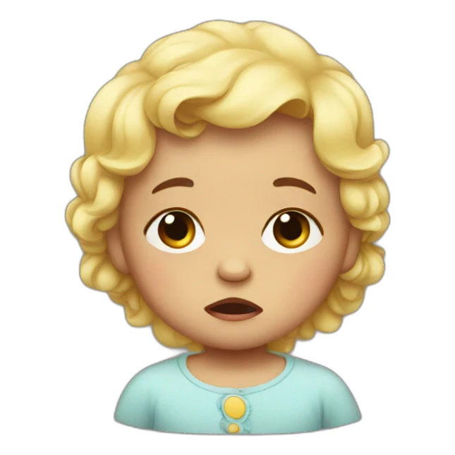 Crying Spanish baby sticker