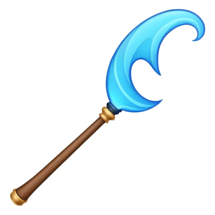 magic wand with blue magic wave sticker