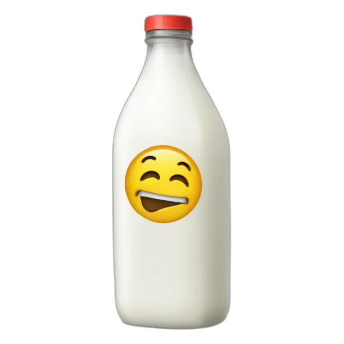 do not drink sign on milk bottle sticker