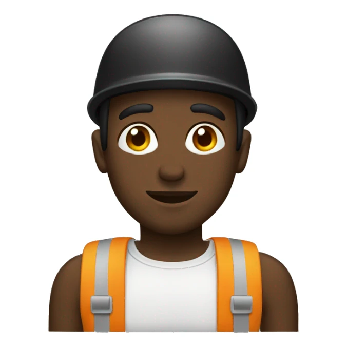 Hombre negro con casco sticker