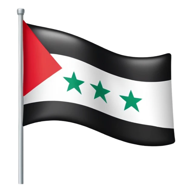 Syrian flag red sticker