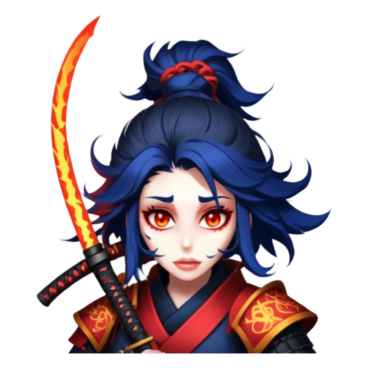 Fire-Wielding Samurai sticker