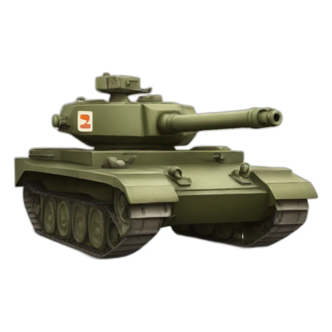 tank with a letter z on board sticker