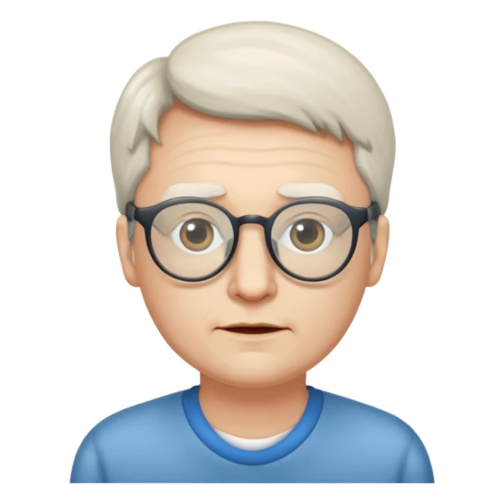 man with glasses who's blind  sticker