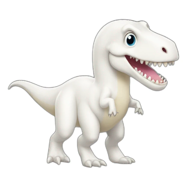 white dinosaur sticker