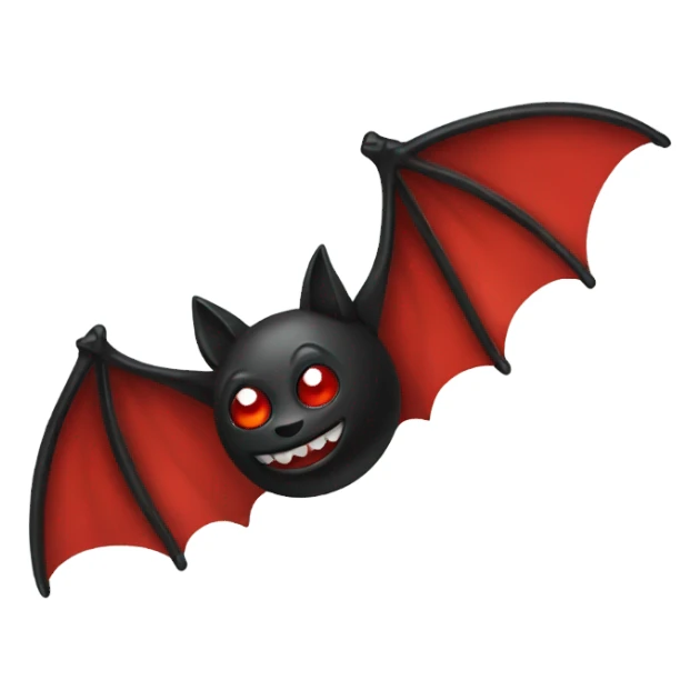 Black and red bat sticker