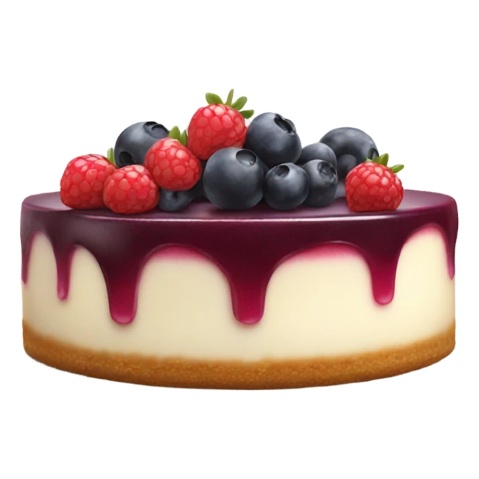 Realistic berry cheesecake  sticker